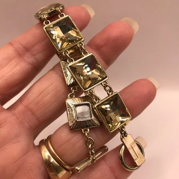 The Limited Gold-Tone & Faceted Crystal Bracelet - Picture 6 of 8